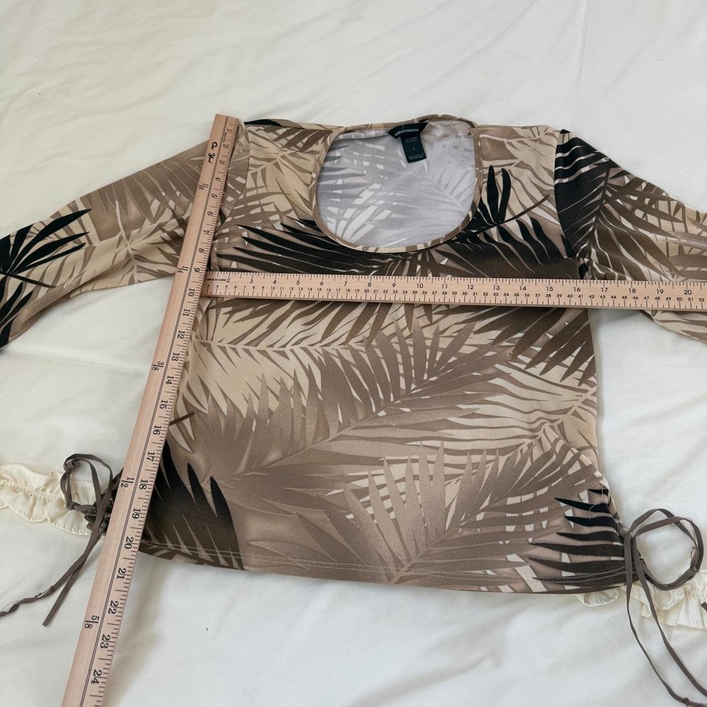 Y2K Tropical Ruched Top - Picture 2 of 4